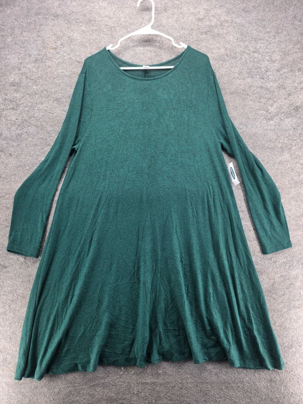 Old Navy Dress Womens XL Green Swing Dress Knit Fall